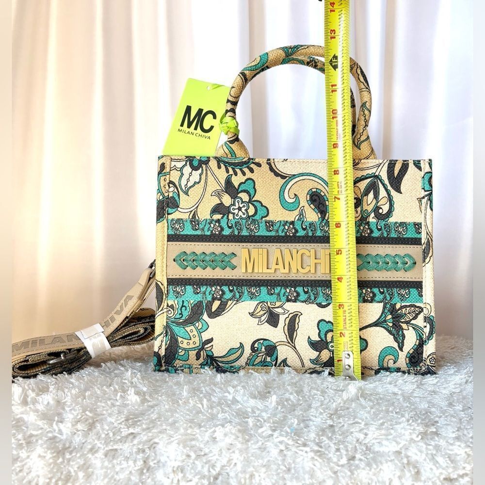 Floral Tote Bag - Cream and Green - Picture 8 of 10